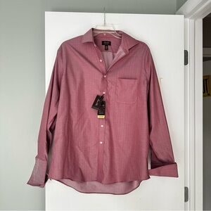 NWT Tasso Elba Men's Non-Iron Dress Shirt - 100% Supima Cotton - Size L (16.5 34